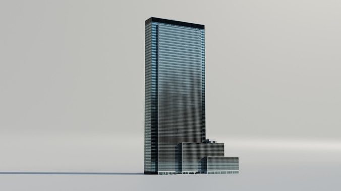 NYC One Penn Plaza - PENN 1 Low-poly 3D model