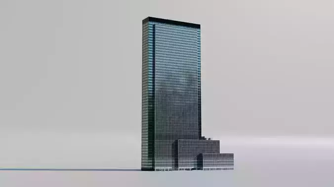 NYC One Penn Plaza - PENN 1 Low-poly 3D model
