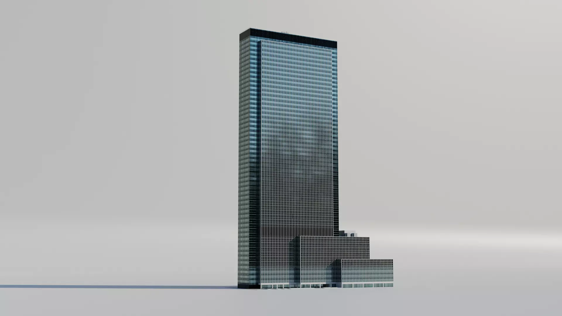 NYC One Penn Plaza - PENN 1 Low-poly 3D model