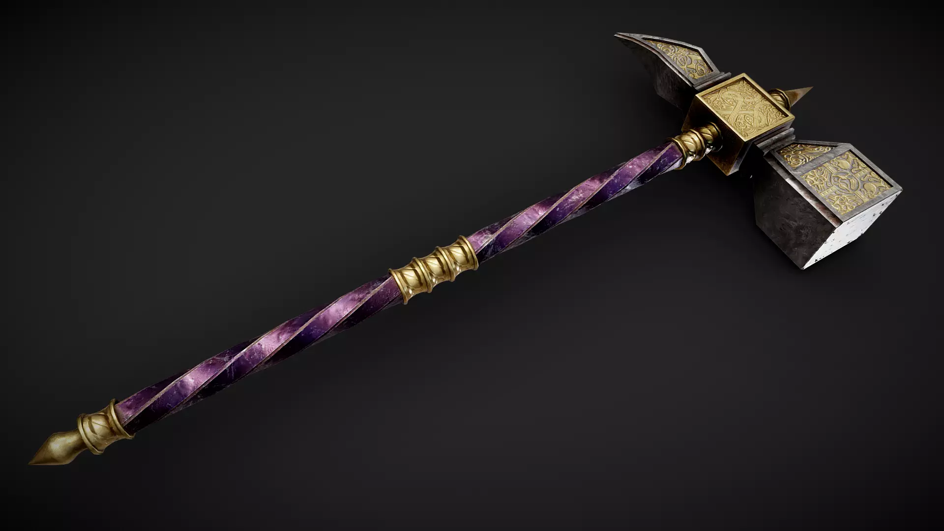 Medieval WarHammer Low-poly 3D model_0