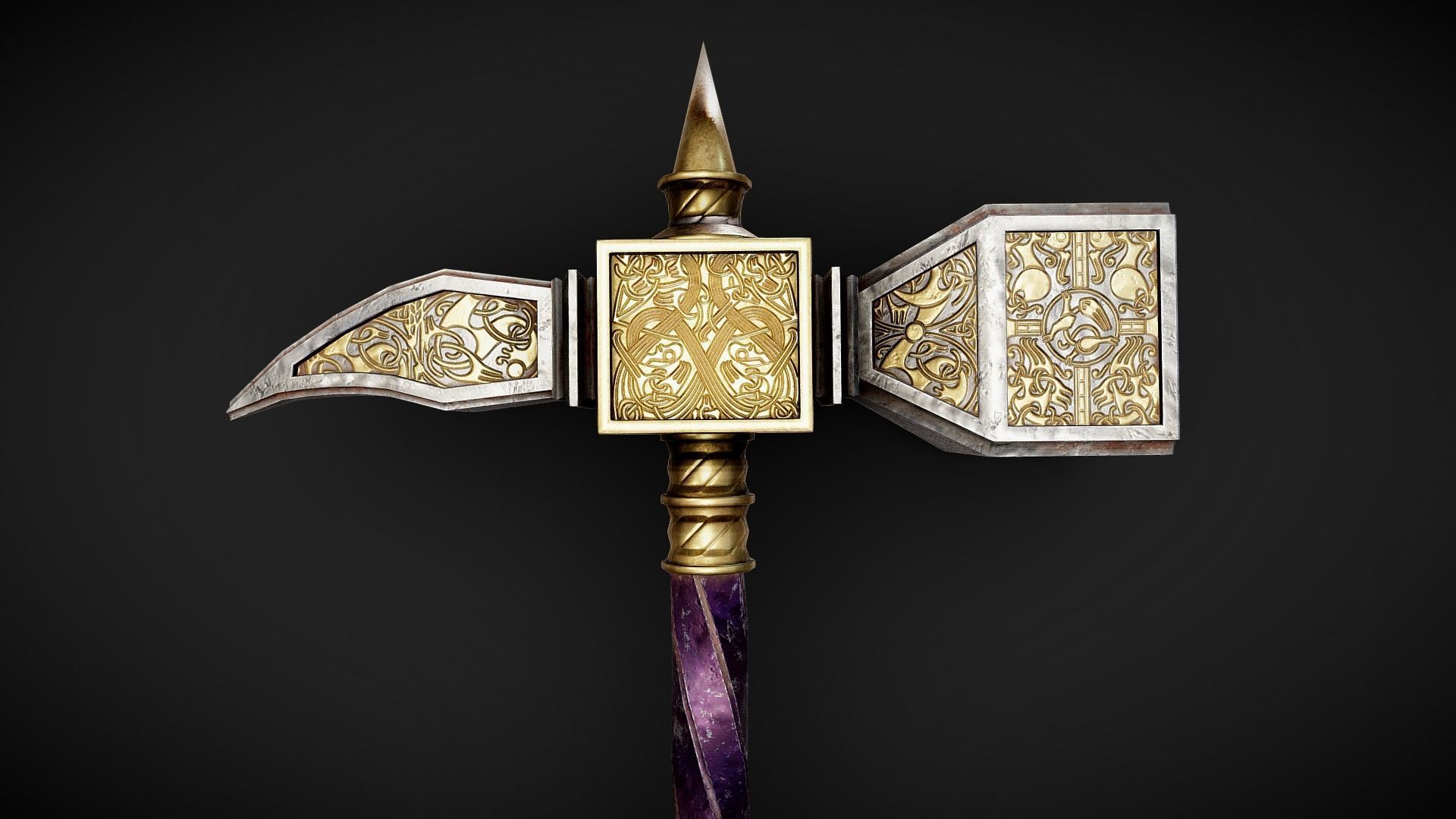 Medieval WarHammer Low-poly 3D model_2