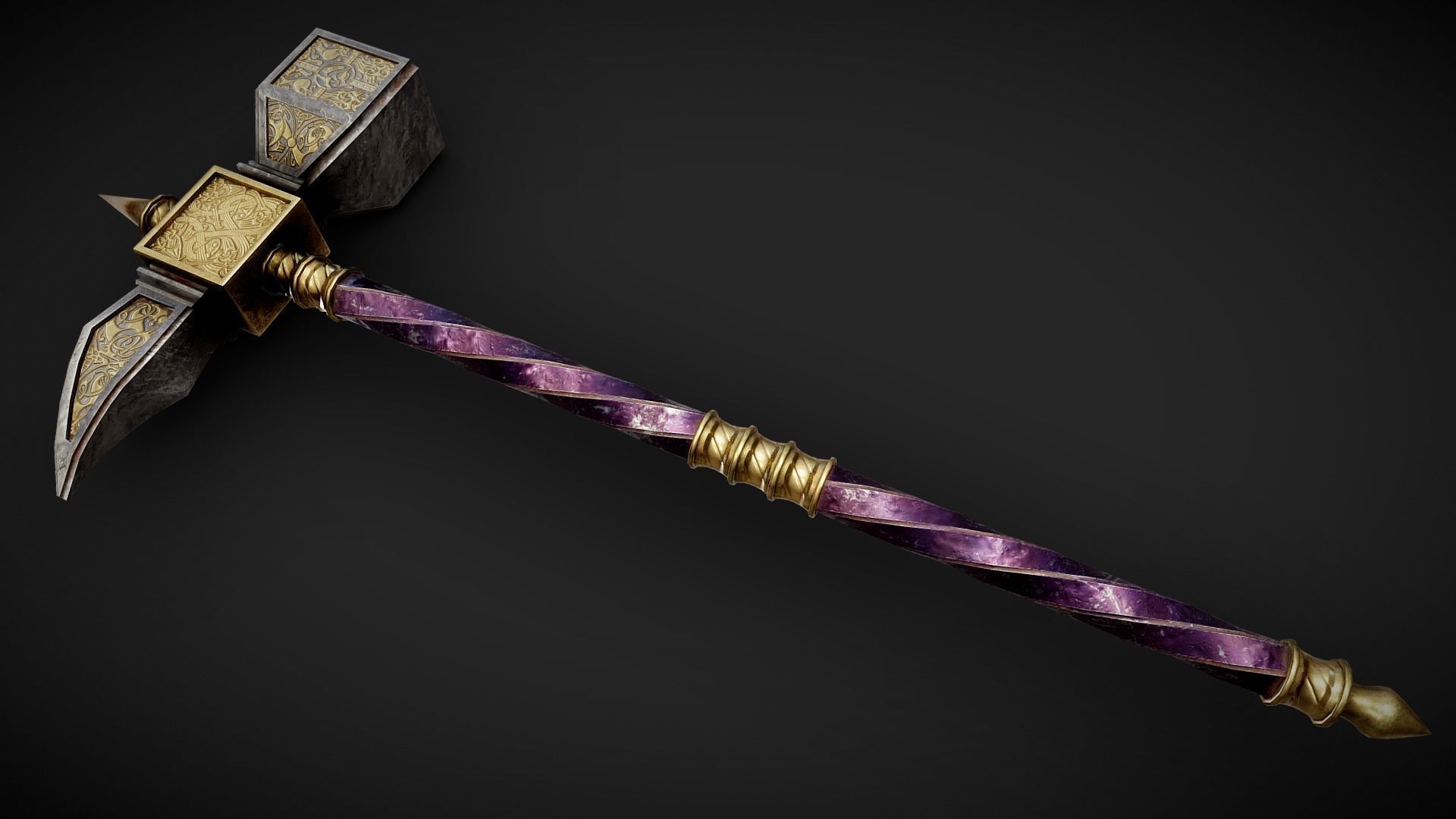 Medieval WarHammer Low-poly 3D model_1