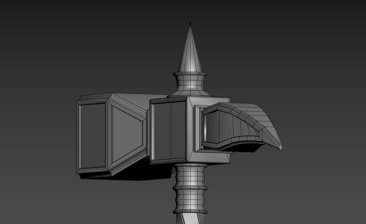 Medieval WarHammer Low-poly 3D model_9