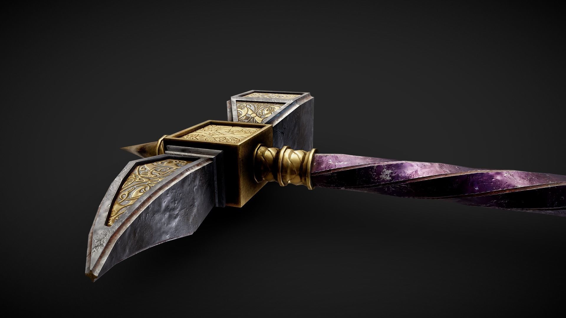 Medieval WarHammer Low-poly 3D model_5