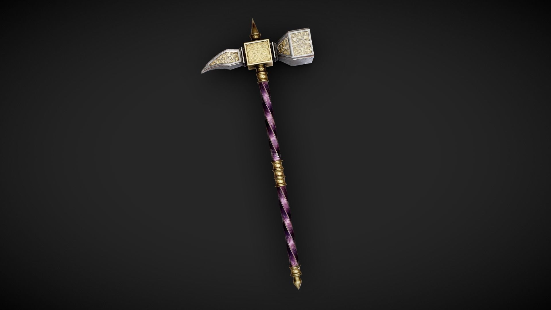 Medieval WarHammer Low-poly 3D model_6