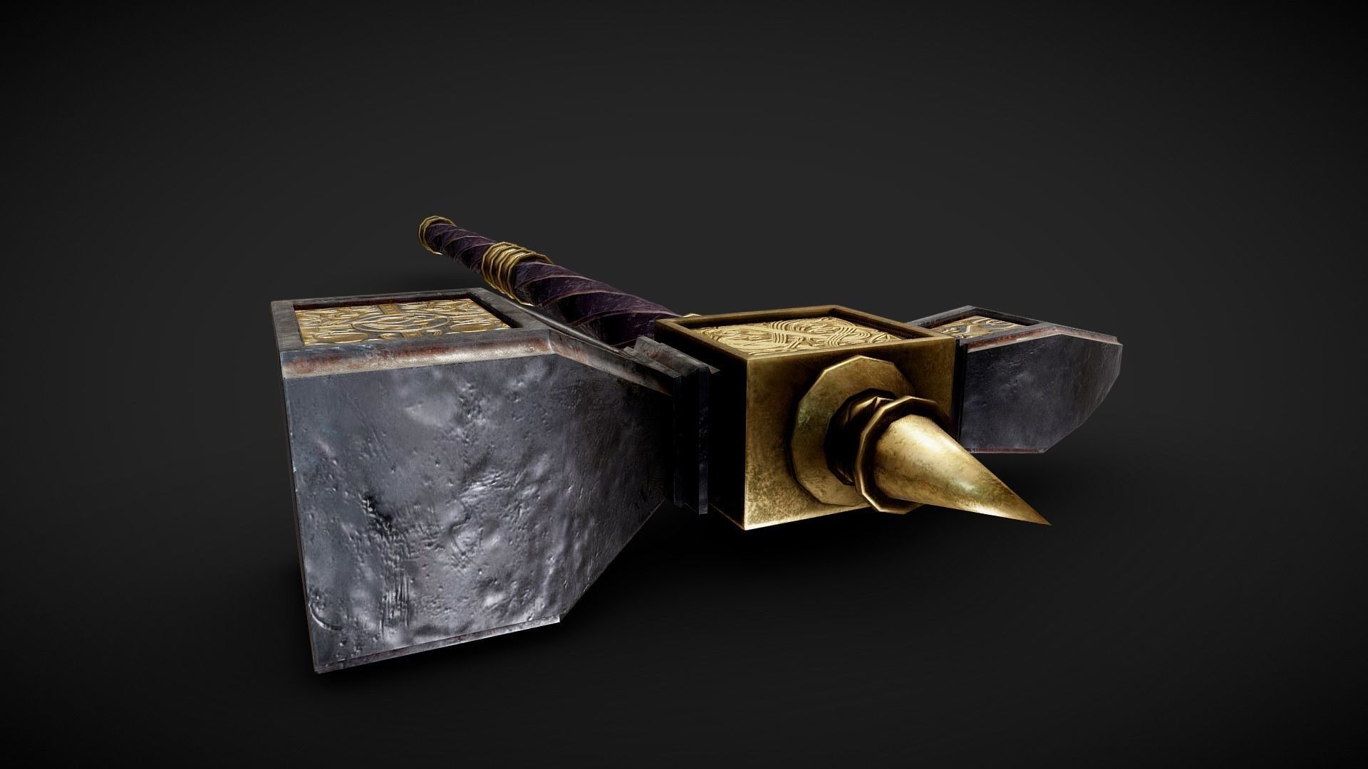 Medieval WarHammer Low-poly 3D model_4