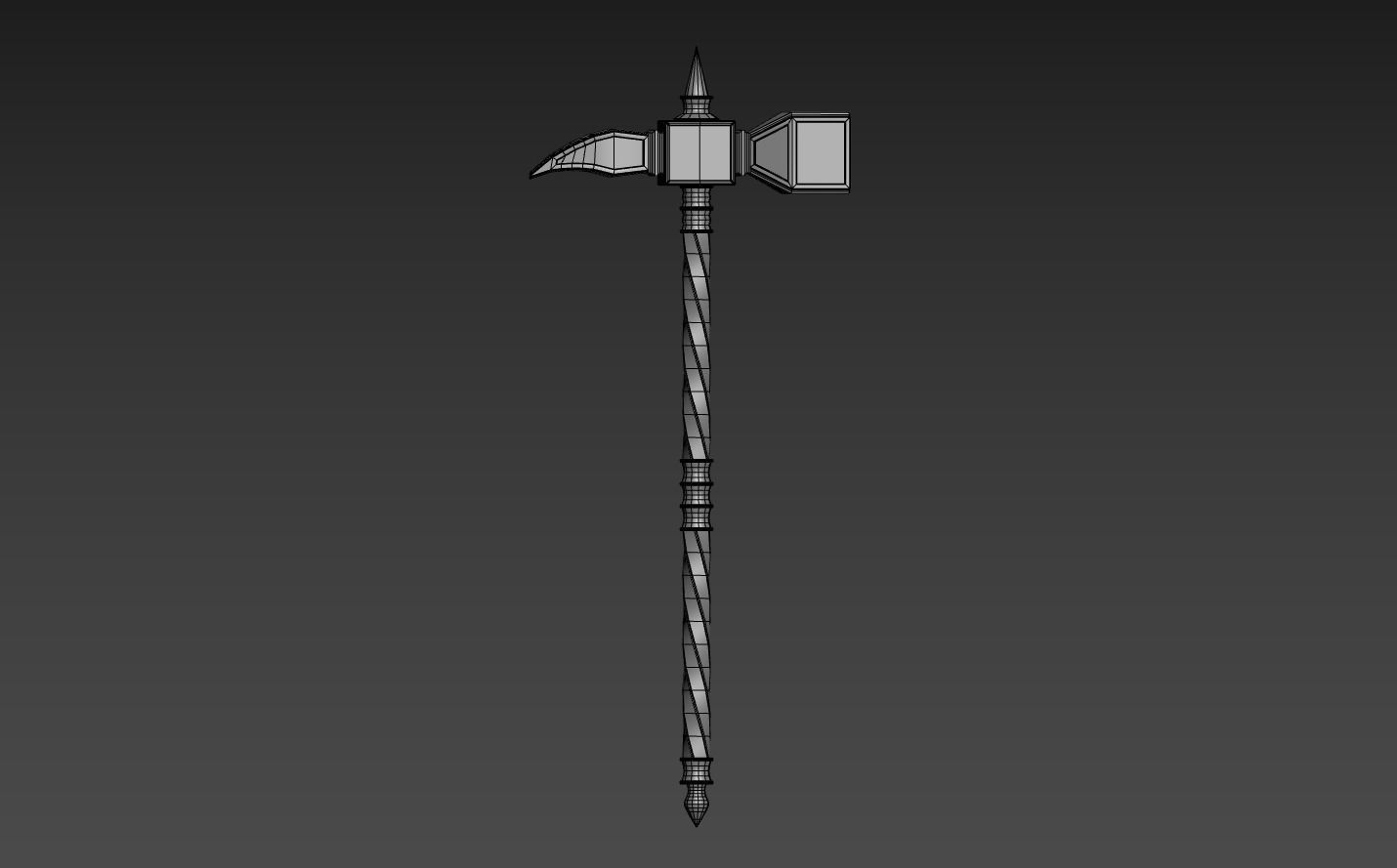 Medieval WarHammer Low-poly 3D model_8