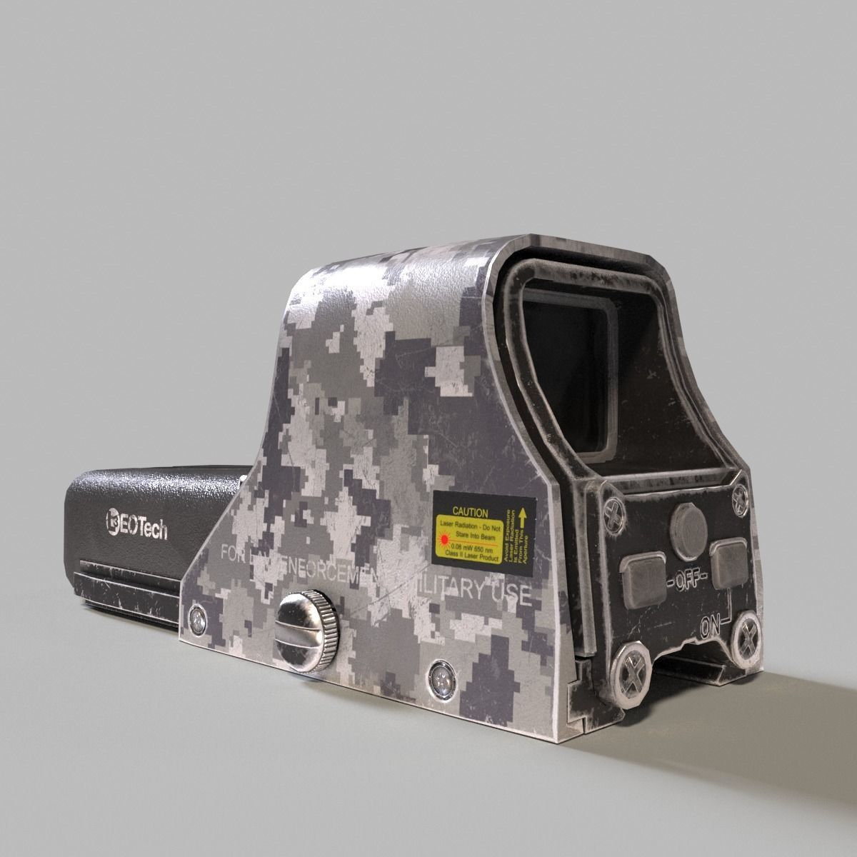 Eotech 552 Holographic sight - Low poly PBR Low-poly 3D model_8