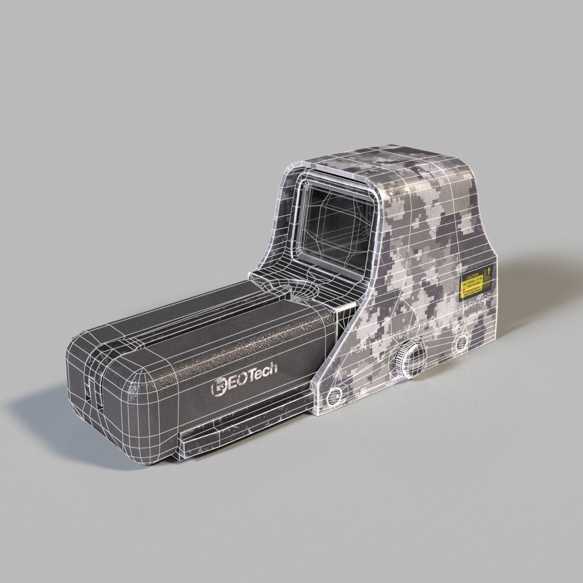Eotech 552 Holographic sight - Low poly PBR Low-poly 3D model_9