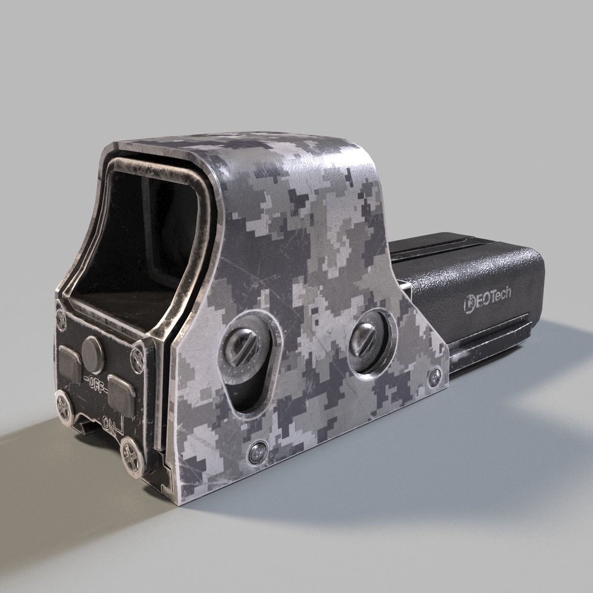 Eotech 552 Holographic sight - Low poly PBR Low-poly 3D model_4
