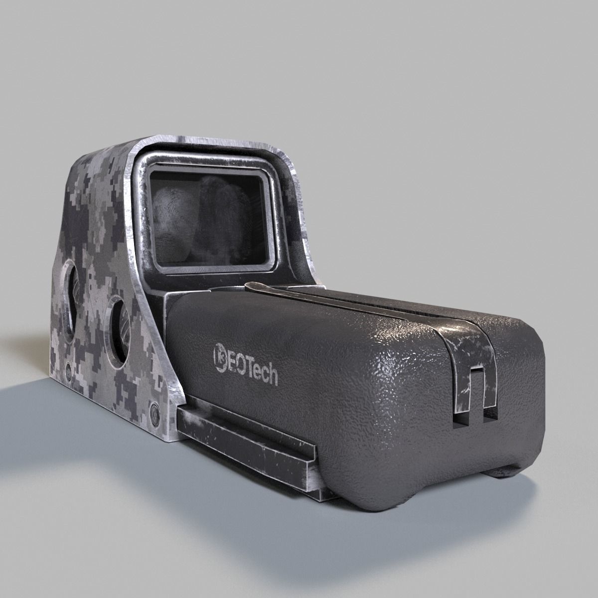 Eotech 552 Holographic sight - Low poly PBR Low-poly 3D model_7