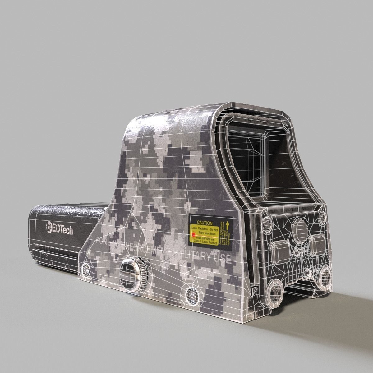 Eotech 552 Holographic sight - Low poly PBR Low-poly 3D model_11