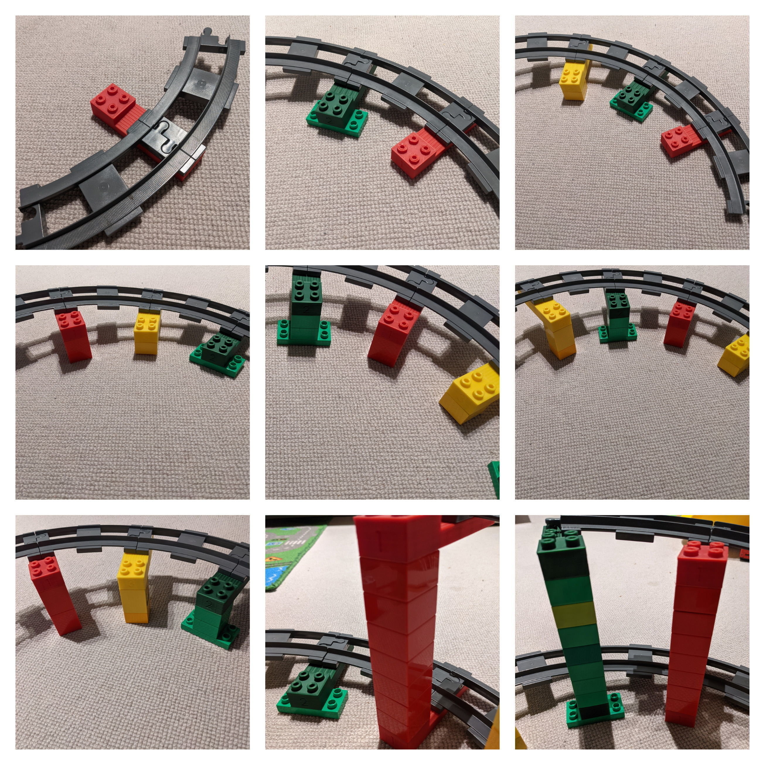 LEGO Duplo compatible spiral elevation train track 3D print model_7
