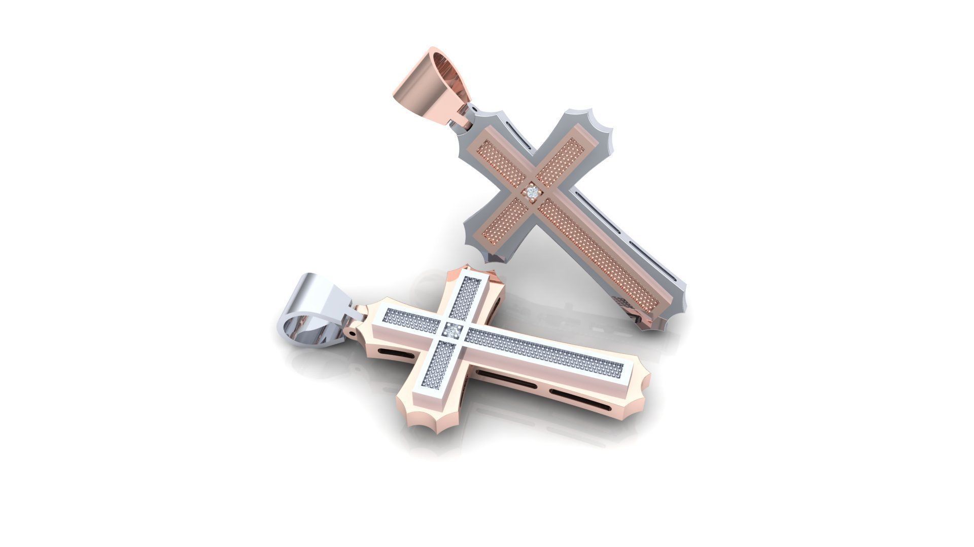 Pendant Cross 1 3D print model 3D print model_1