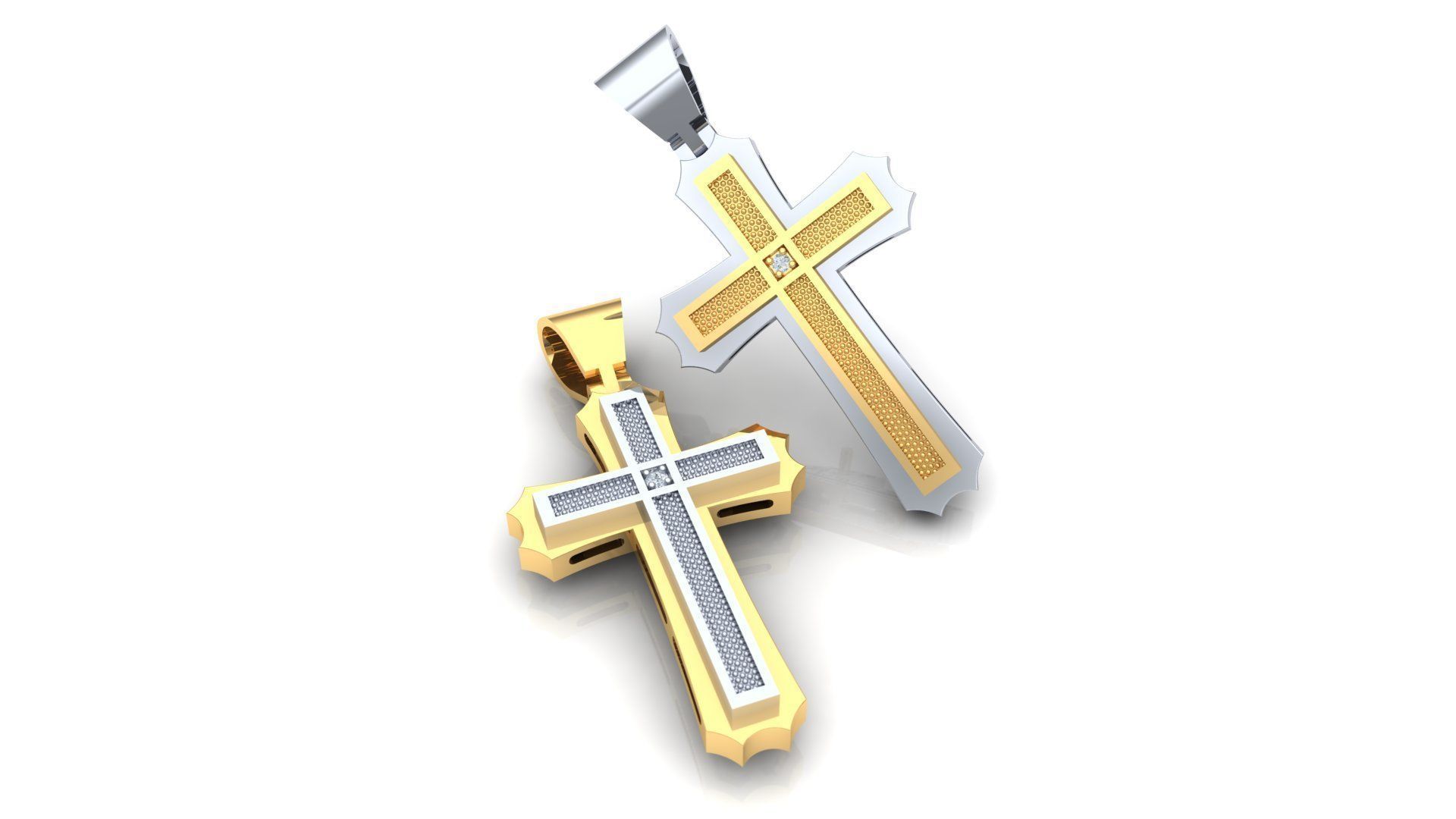 Pendant Cross 1 3D print model 3D print model_2