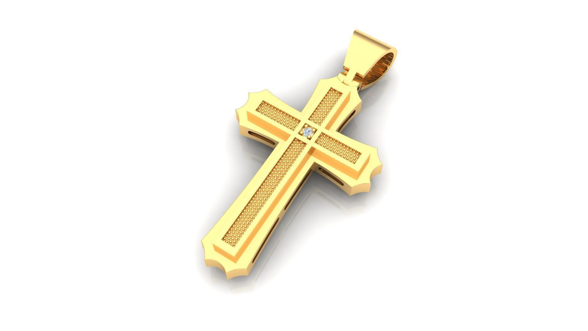 Pendant Cross 1 3D print model 3D print model_5