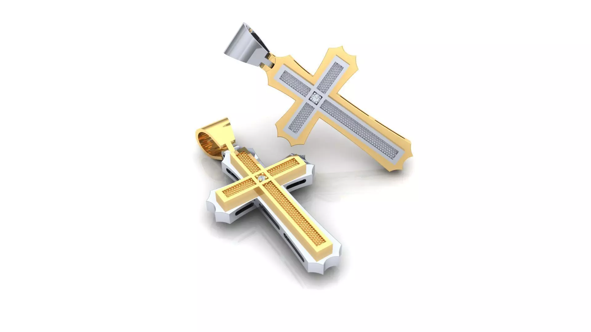 Pendant Cross 1 3D print model 3D print model_0