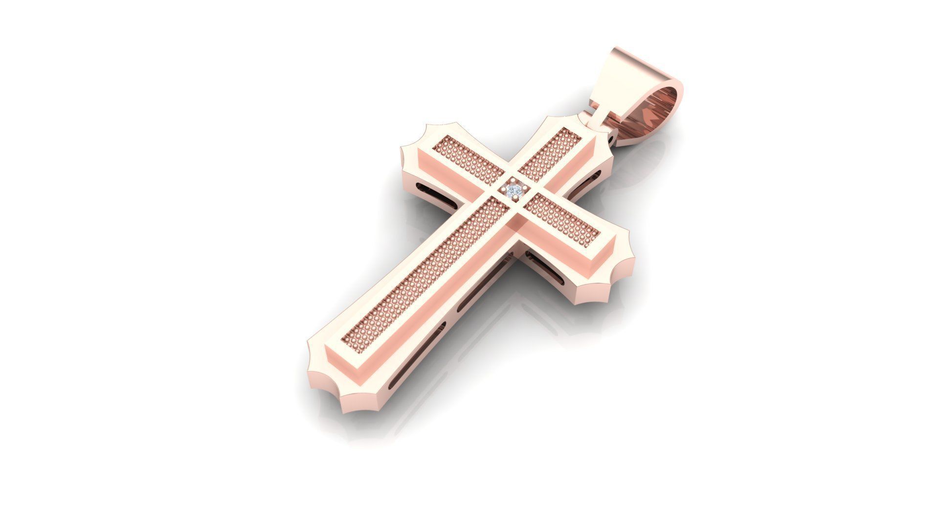 Pendant Cross 1 3D print model 3D print model_3