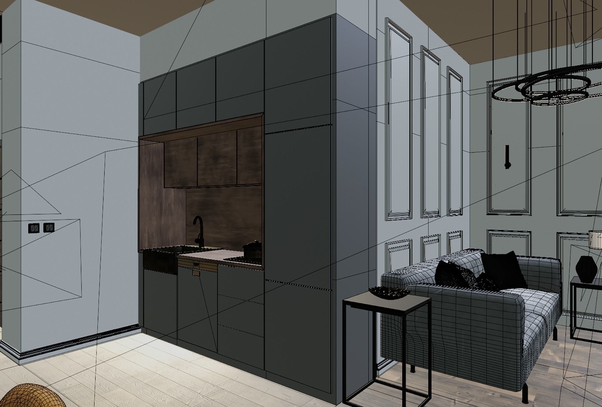 Realistic Interior Scene 3D model_6