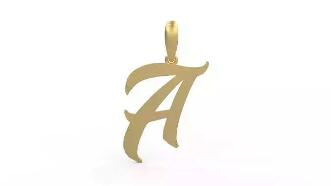 Initial Letters Pendant Sounding A 3D print model