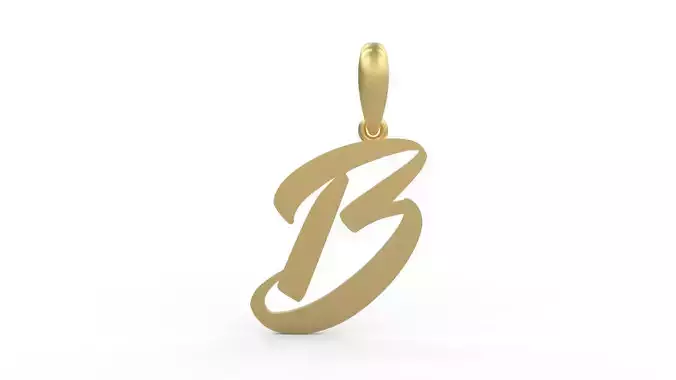 Initial Letters Pendant Sounding B 3D print model