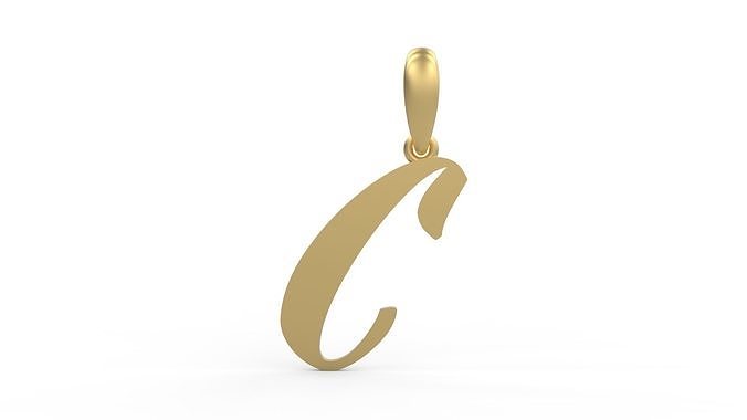 Initial Letters Pendant Sounding C 3D print model