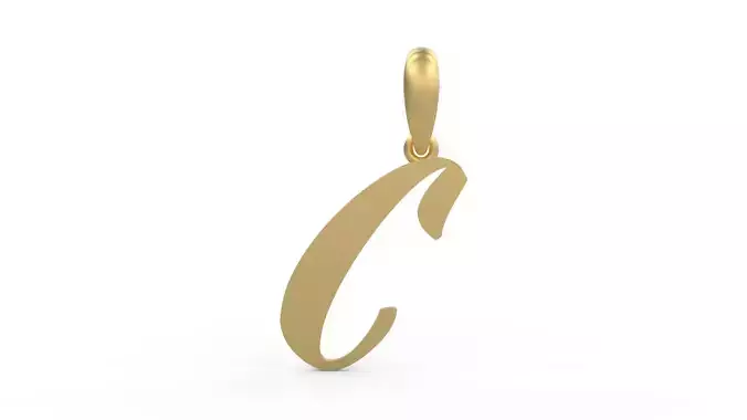 Initial Letters Pendant Sounding C 3D print model