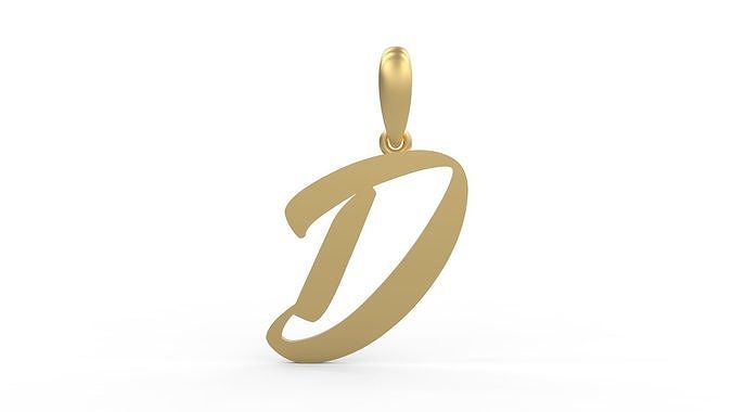 Initial Letters Pendant Sounding D 3D print model