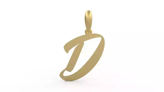 Initial Letters Pendant Sounding D 3D print model