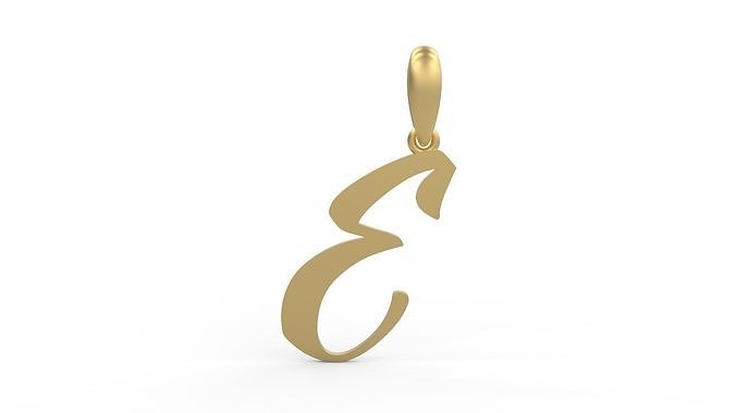 Initial Letters Pendant Sounding E 3D print model
