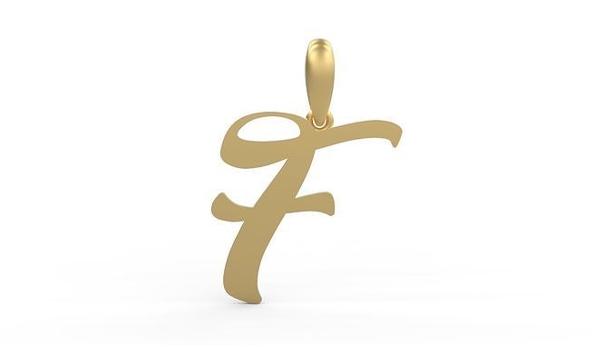 Initial Letters Pendant Sounding F 3D print model