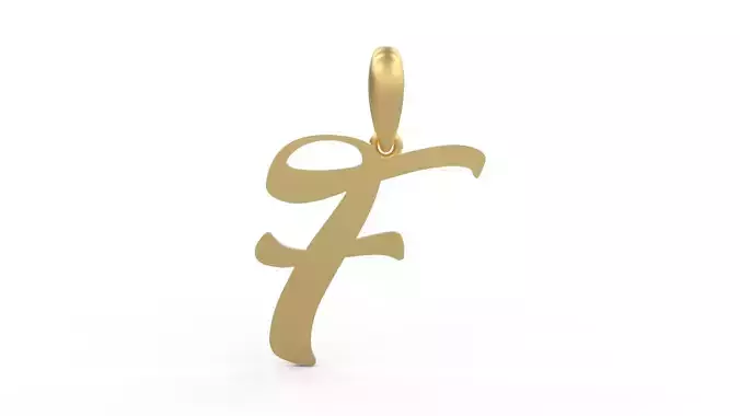 Initial Letters Pendant Sounding F 3D print model