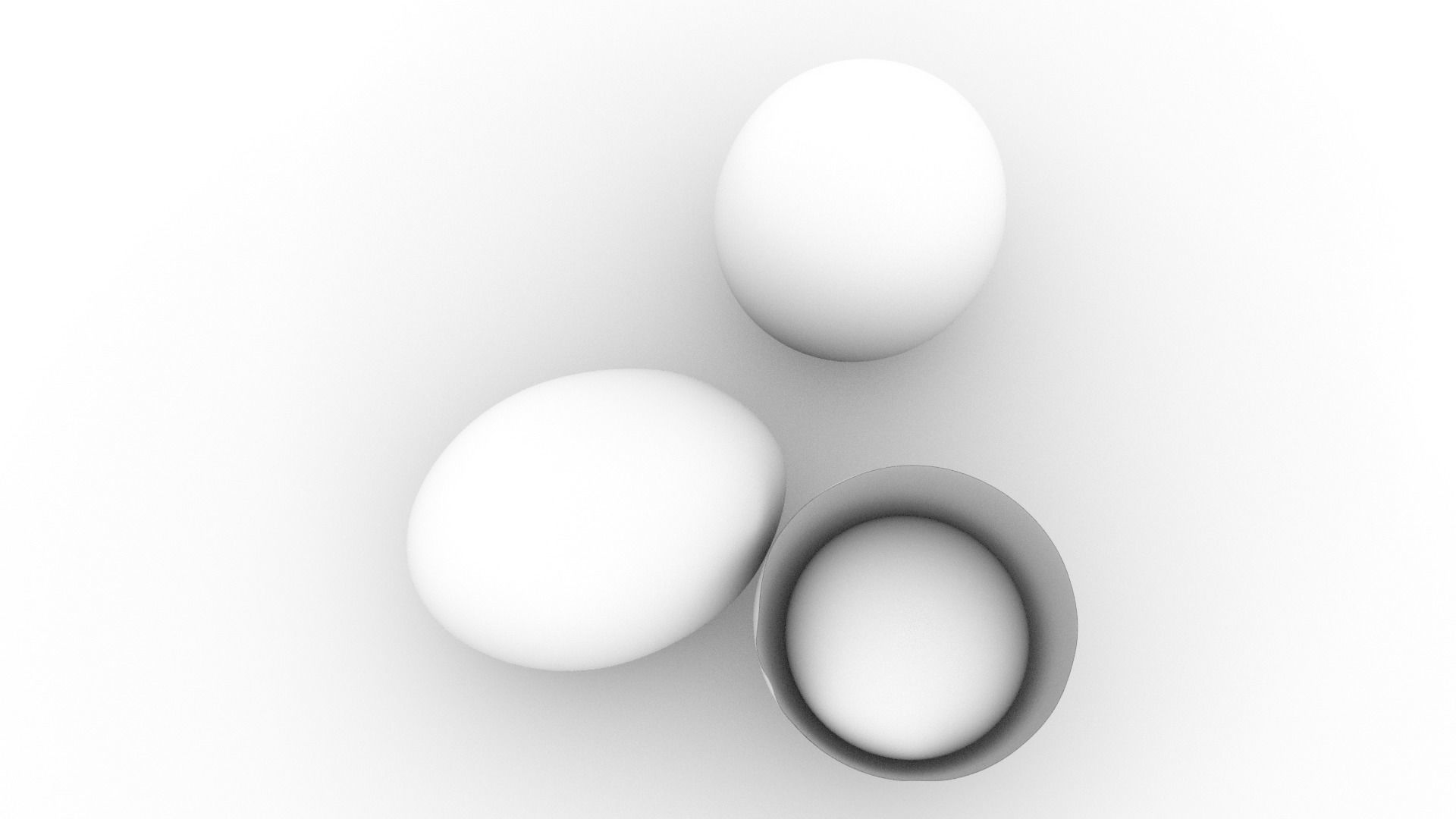 3D egg with hole in it 3D model_8