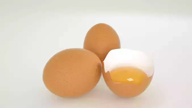 3D egg with hole in it