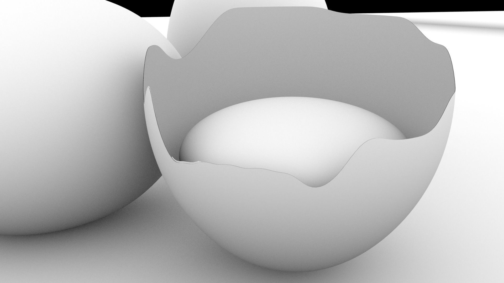 3D egg with hole in it 3D model_10
