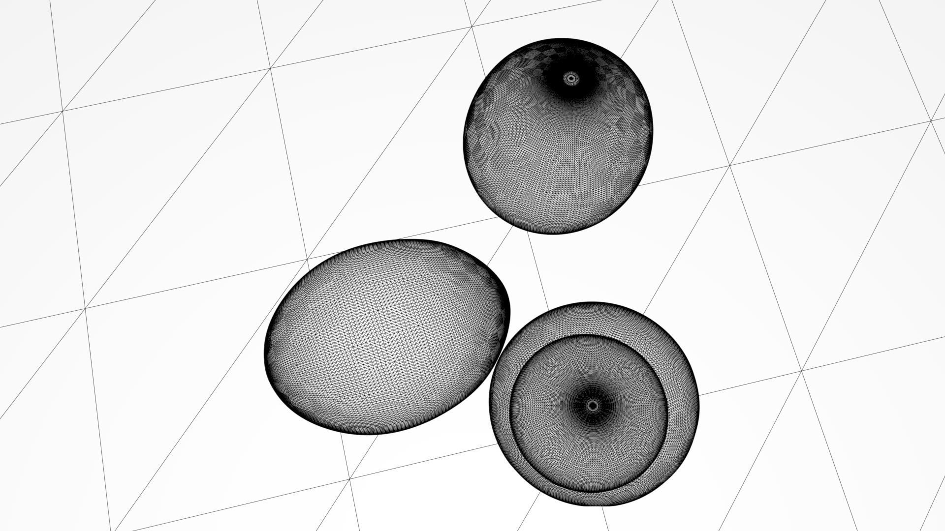 3D egg with hole in it 3D model_12