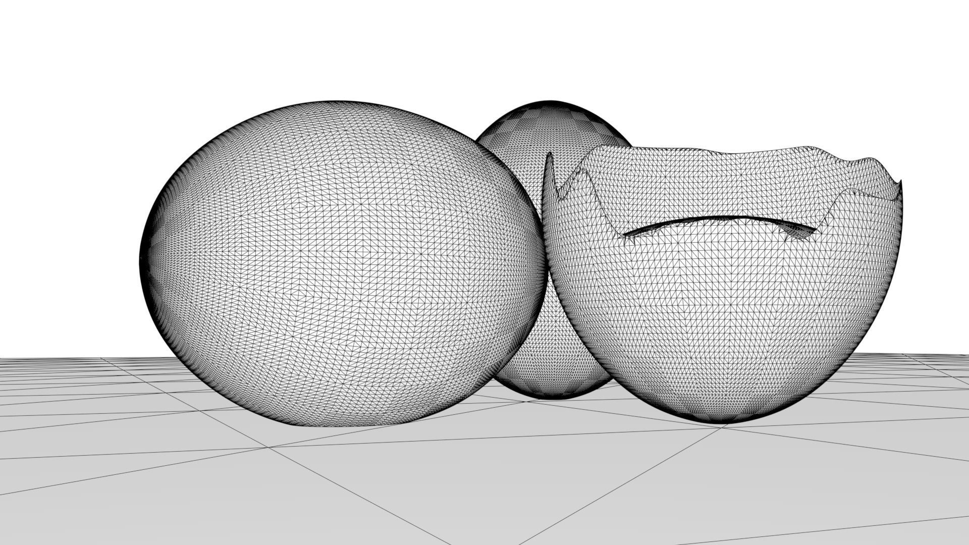 3D egg with hole in it 3D model_14