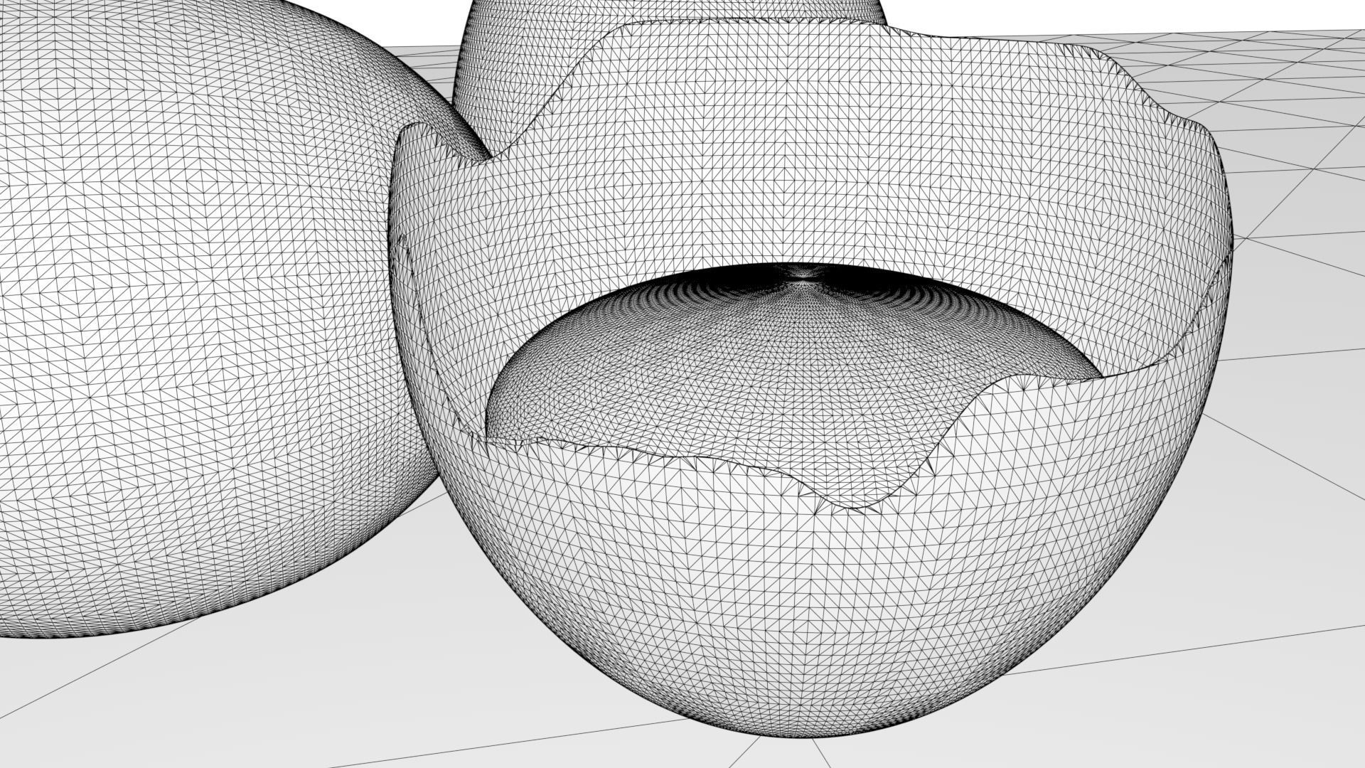 3D egg with hole in it 3D model_13