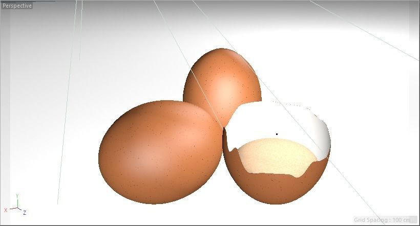 3D egg with hole in it 3D model_21