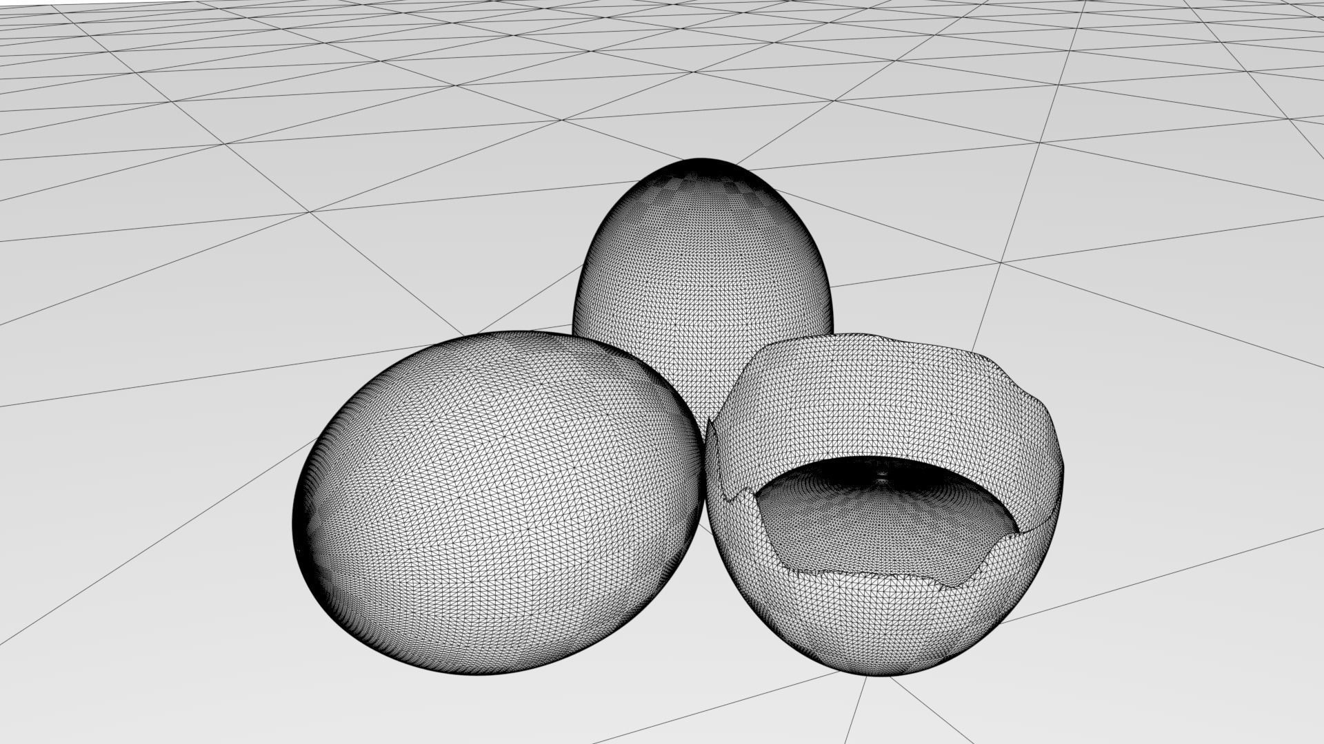 3D egg with hole in it 3D model_17