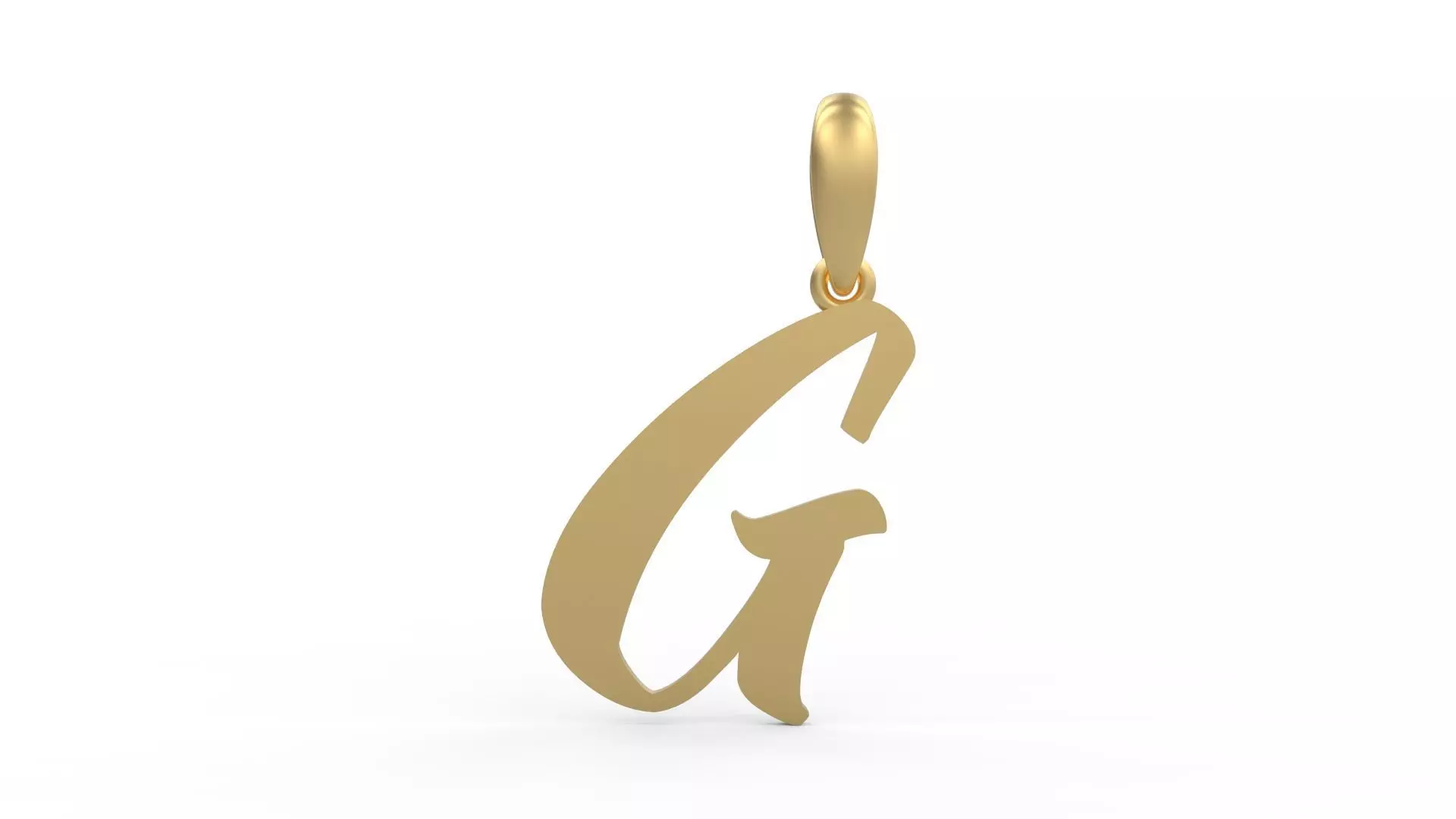 Initial Letters Pendant Sounding G 3D print model_0