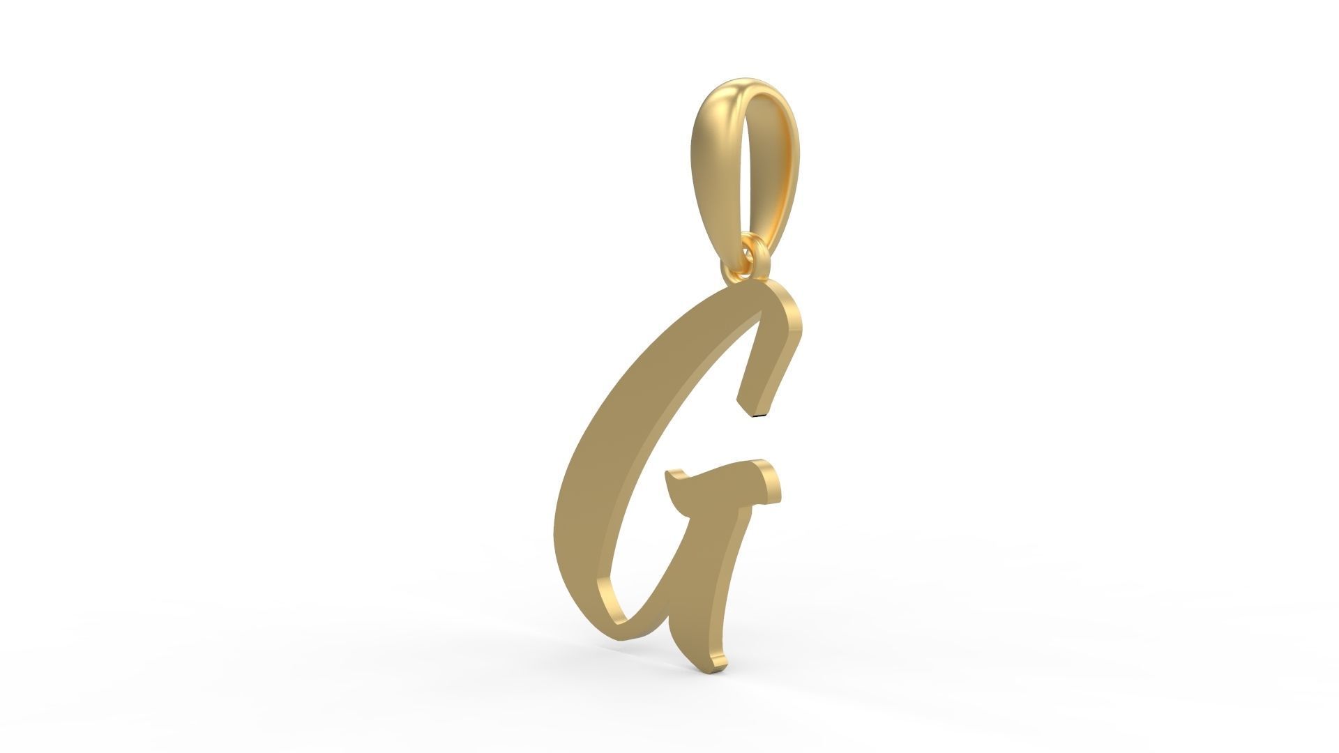 Initial Letters Pendant Sounding G 3D print model_1