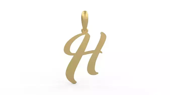 Initial Letters Pendant Sounding H 3D print model