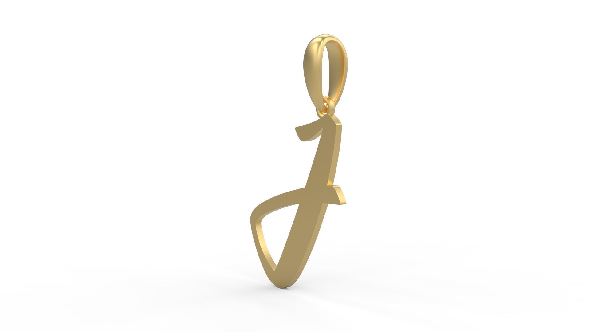 Initial Letters Pendant Sounding J 3D print model_1
