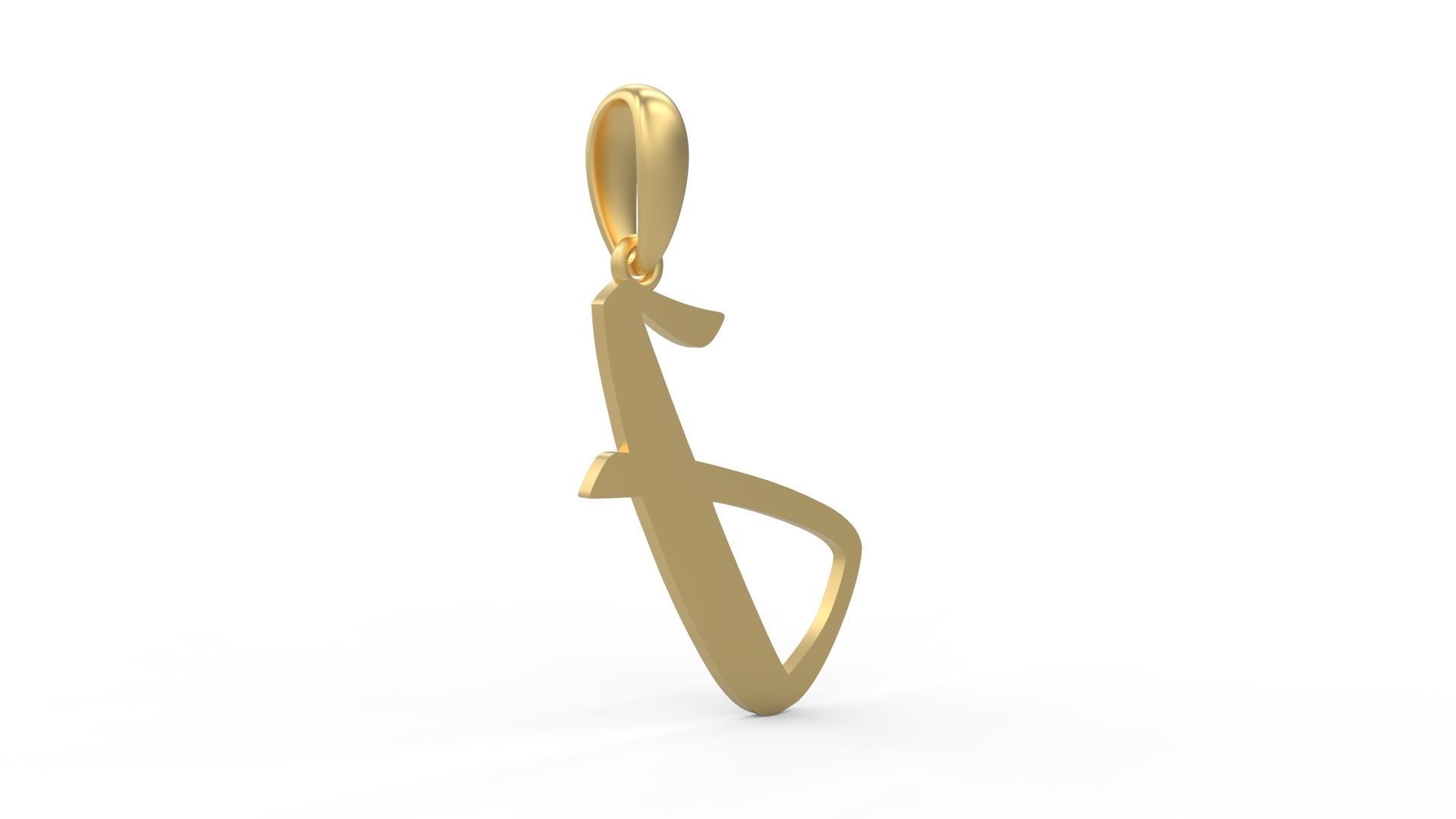 Initial Letters Pendant Sounding J 3D print model_3