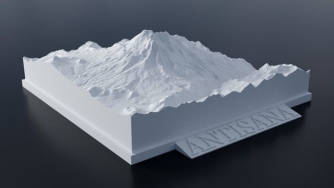 Antisana 3D Print mountain 3D print model