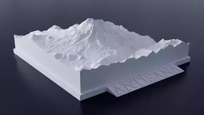 Antisana 3D Print mountain 3D print model