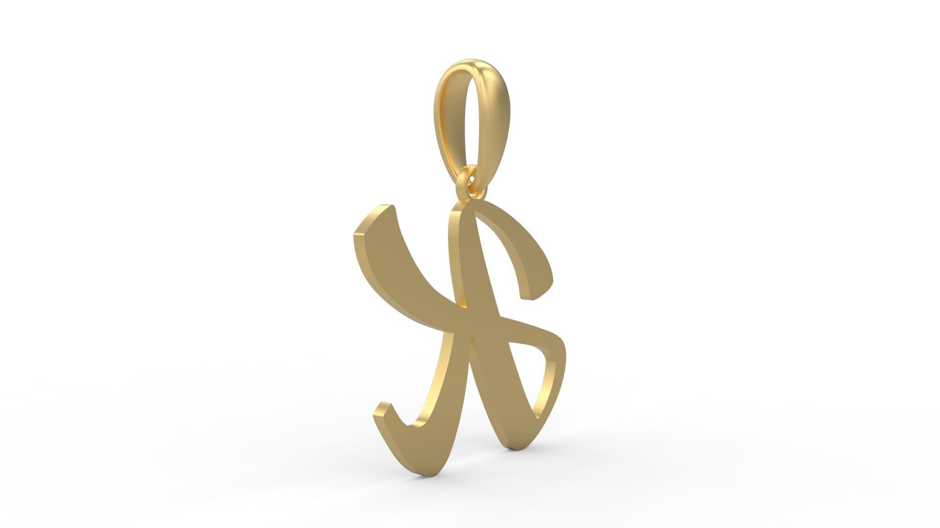 Initial Letters Pendant Sounding K 3D print model_3