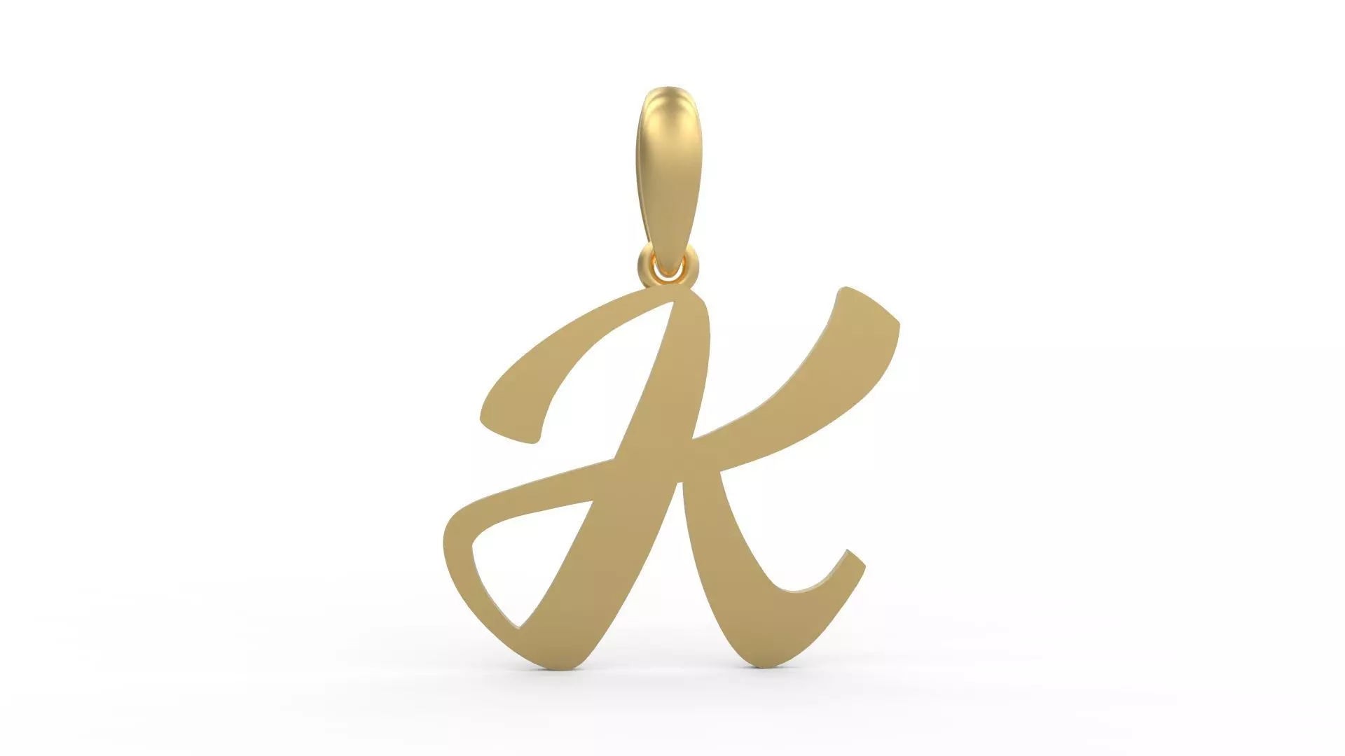 Initial Letters Pendant Sounding K 3D print model_0