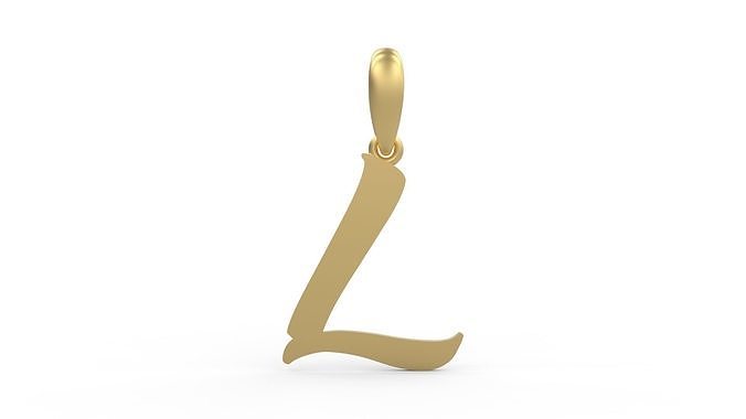 Initial Letters Pendant Sounding L 3D print model